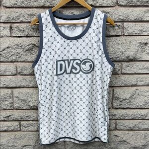 DVS Corazon Tank Logo Tee in White and Gray